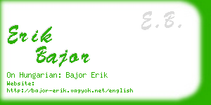 erik bajor business card